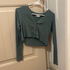 alterd state long sleeve ribbed crop top